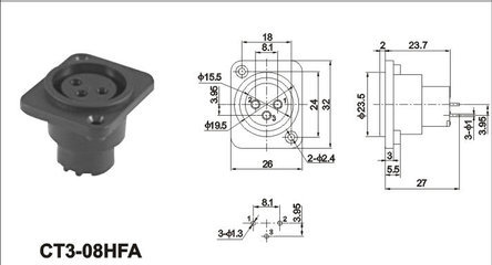 【供應(yīng)卡儂插座 XLR插座 XLR音響組合插座 CT3-08HFA】?jī)r(jià)格,廠家,圖片,其他插座,樂清市匯泰電子-